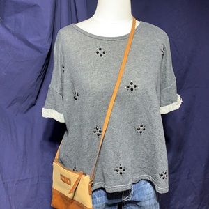 Cotton ON oversized crystal pattern top